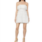 BCBGMAXAZRIA Women's Lace Tulle Cocktail Dress White Size -10