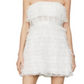 BCBGMAXAZRIA Women's Lace Tulle Cocktail Dress White Size -10