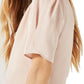 BCBGMAXAZRIA Women's Woven Puff Sleeves Blouse Pink Size Small
