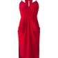 BCBGeneration Women's Faux Wrap MIDI Dress Red Size Medium