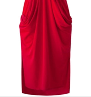 BCBGeneration Women's Faux Wrap MIDI Dress Red Size Medium