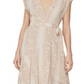 BCBGMAXAZRI Women's Snake Embossed Wrap Dress Pink Size Large