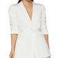 BCBGMAXAZRIA Women's Tie Waist Blazer White Size Small