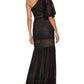 BCBGMAXAZRIA Women's One Shoulder Empire Evening Dress Black Size 8