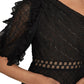 BCBGMAXAZRIA Women's One Shoulder Empire Evening Dress Black Size 8