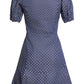 BCBGMAXAZRIA Women's Puff Sleeve Fit & Flare Mini Dress Blue Size X-Small