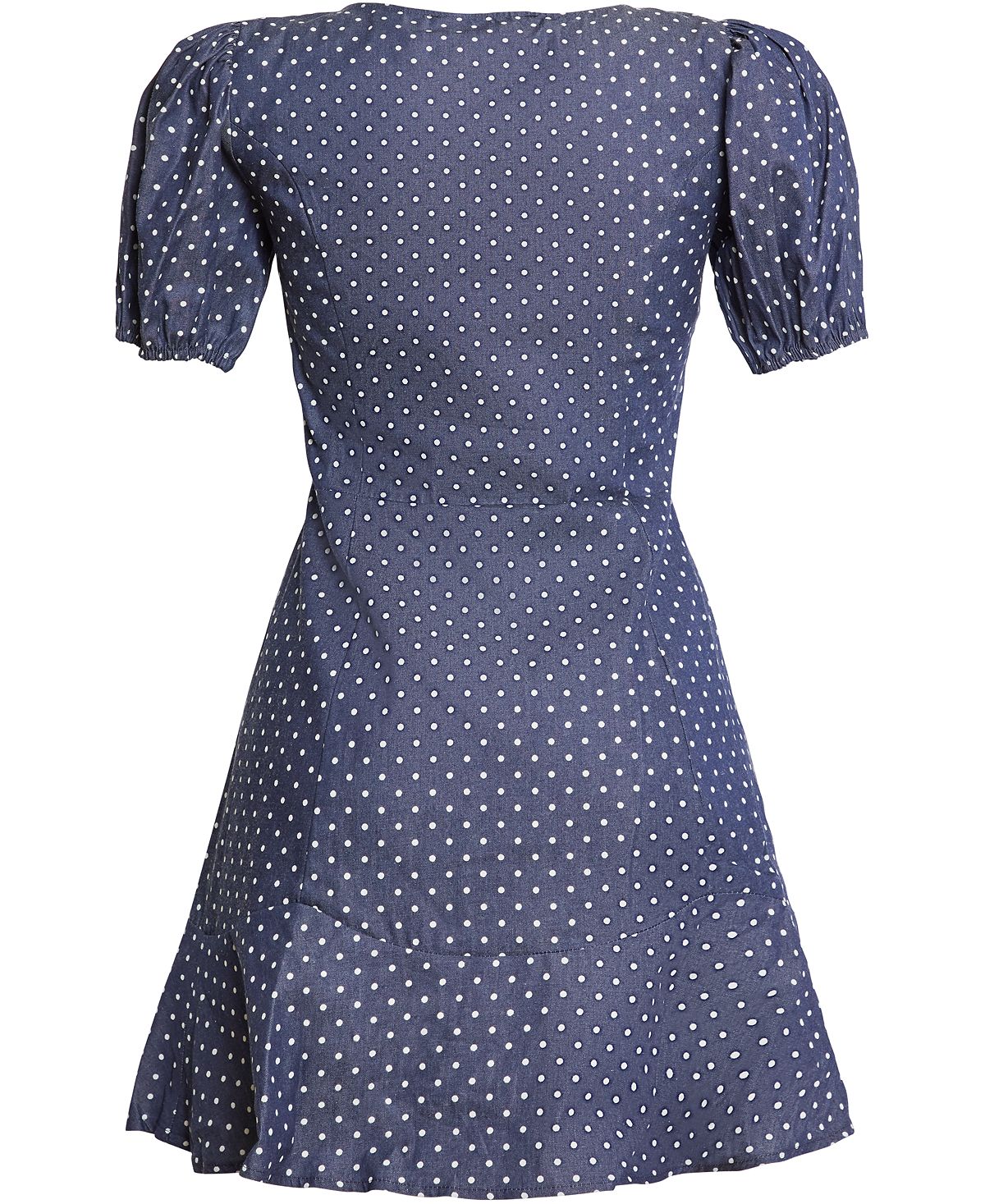 BCBGMAXAZRIA Women's Puff Sleeve Fit & Flare Mini Dress Blue Size X-Small