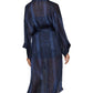 BCBGMAXAZRIA Women's Light Snake Print Jacket Blue Size X-Small
