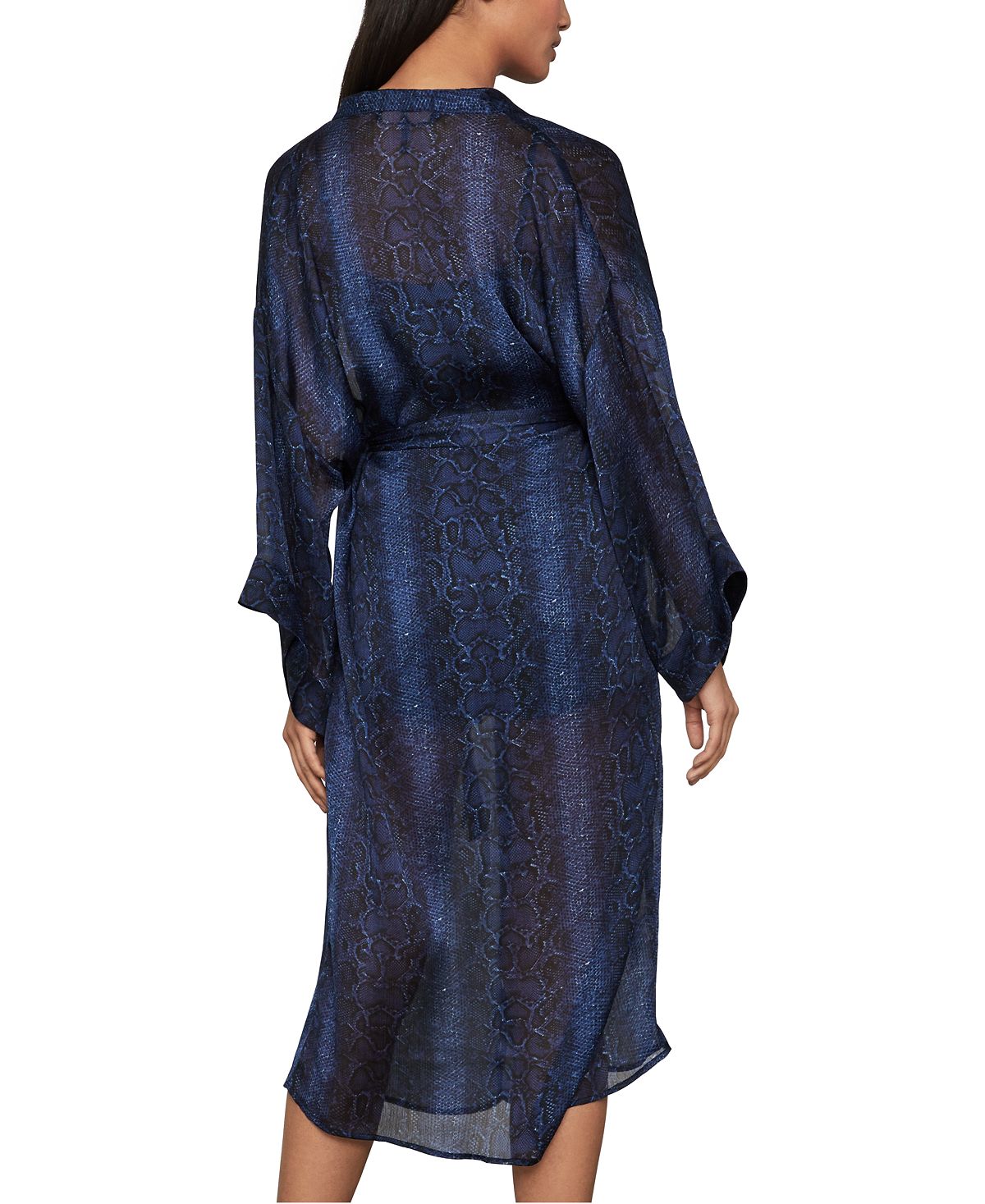 BCBGMAXAZRIA Women's Light Snake Print Jacket Blue Size X-Small