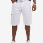 X-ray Men's Belted Double Pocket Cargo Shorts White Size 38