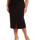 Anne Klein Womens Long Sweater Pencil Skirt, Black, 2X