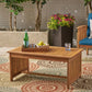 Acacia Wood Rectangular Patio Coffee Table for Outside