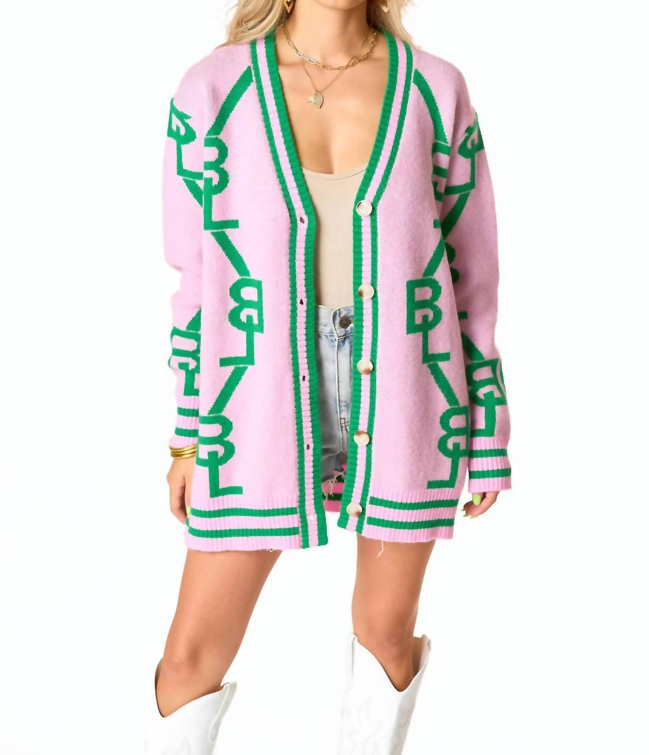 Buddylove - Varsity Cardigan Dress