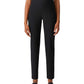 Eileen Fisher High-Waisted Slim Ankle Pants w/Wide Yoke in Washable Stretch Crepe Black SM