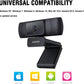 AUSDOM A340 HD 1080p/30fps Video Calling, Autofocus Web Camera with Microphone
