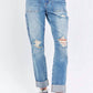 Judy Blue - High Waist Patch Pocket & Destroy Boyfriend Jean