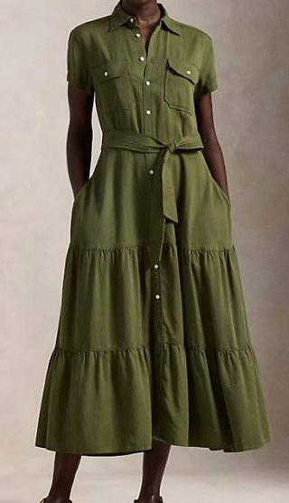 Polo Ralph Lauren - Belted Tiered Shirtdress