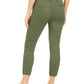 Rewash Junior's Cropped Pull On Joggers Green Size Small