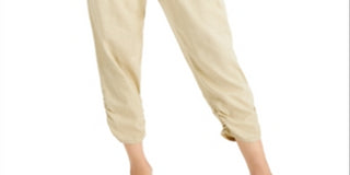 Rewash Junior's Ruched Hem Jogger Pants Brown Size Medium