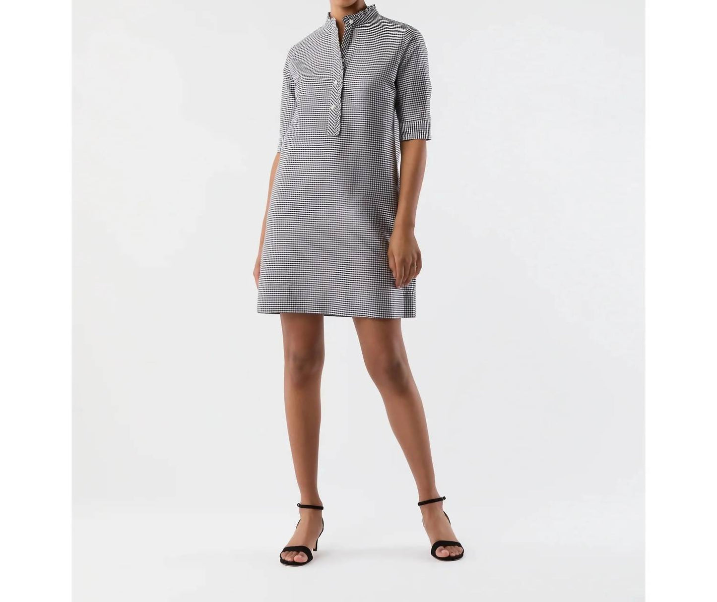 Ann Mashburn - Elbow Sleeve Frill Dress
