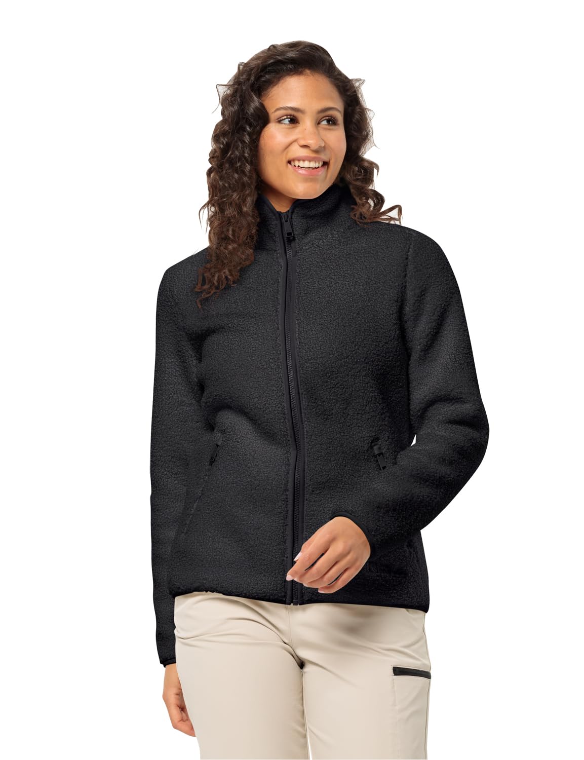 Jack Wolfskin Women's High Curl Fleece Jacket - Black