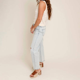 Pistola - Lexi Mid Rise Bowed Straight Jean