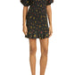 FARM Rio Tiny Fruits Puff Sleeve Smocked Minidress, Size X-Small in Black at Nordstrom