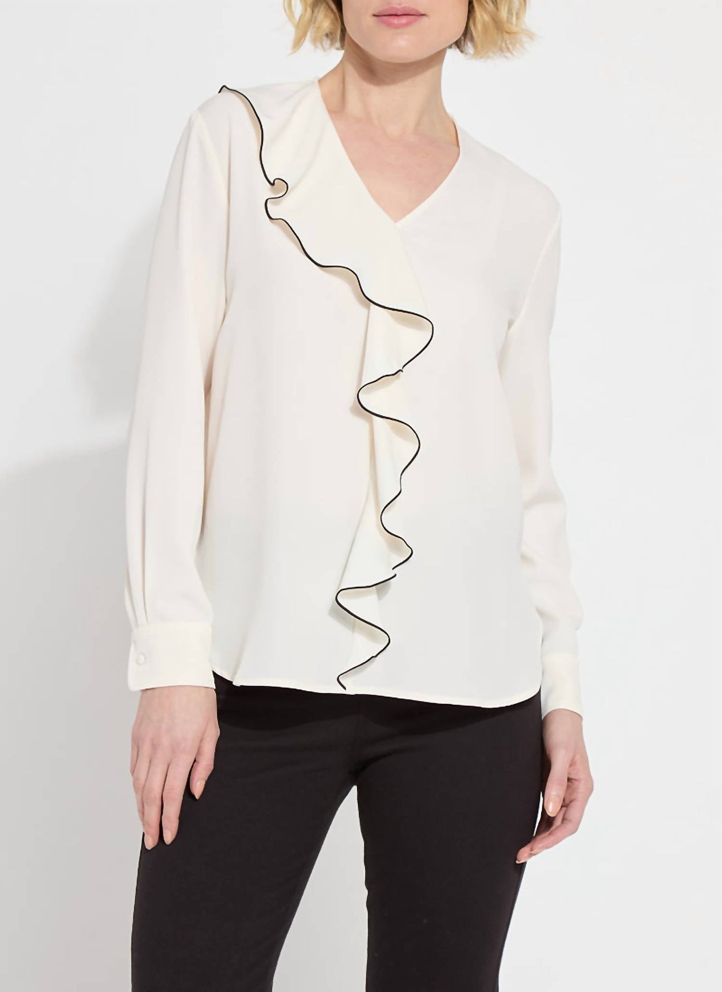 Lysse - Marianne V-neck Ruffle Blouse