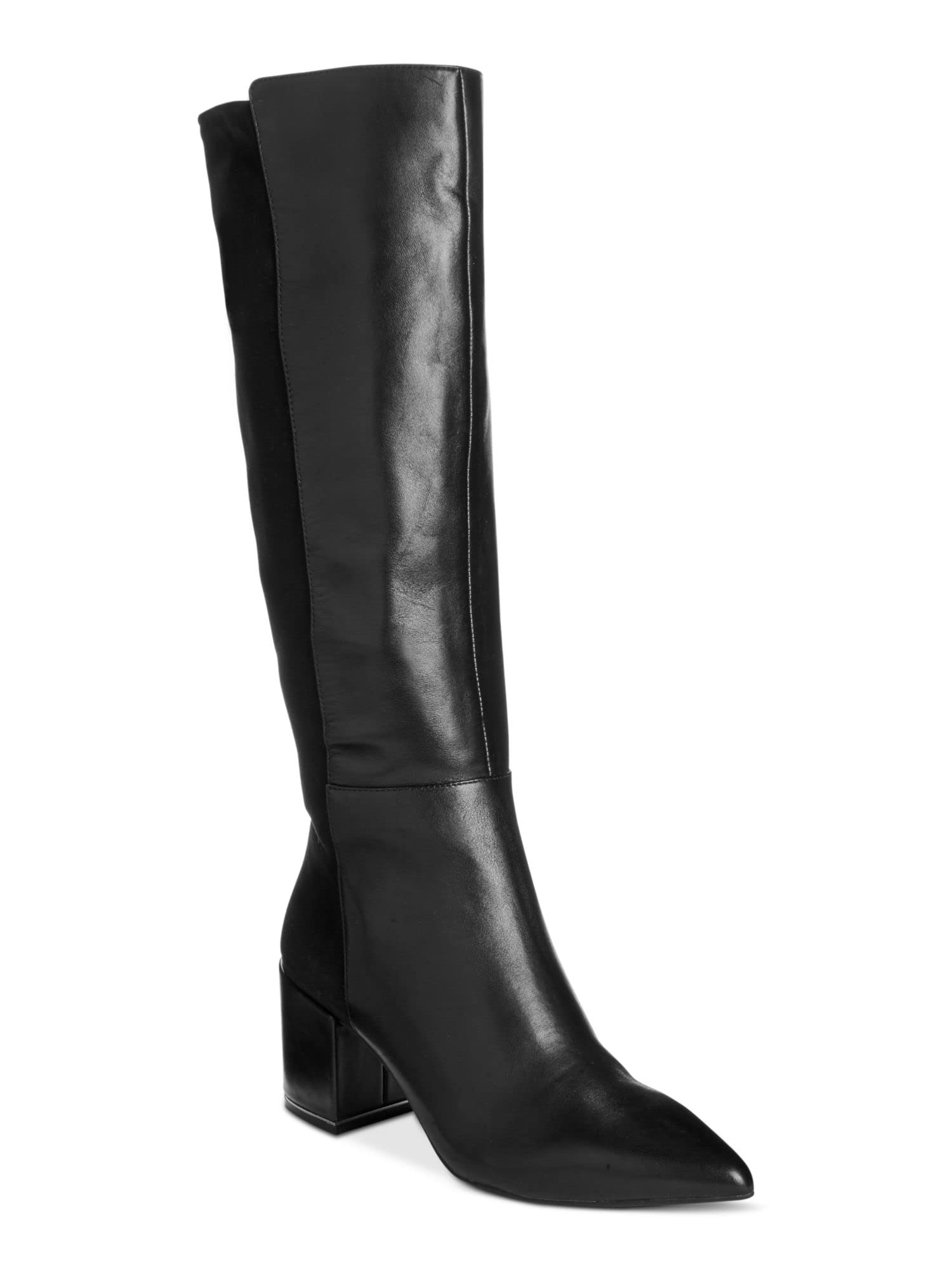 Alfani Womens Manila Leather Pointed-Toe Knee-High Boots Black 6 Medium (B,M)