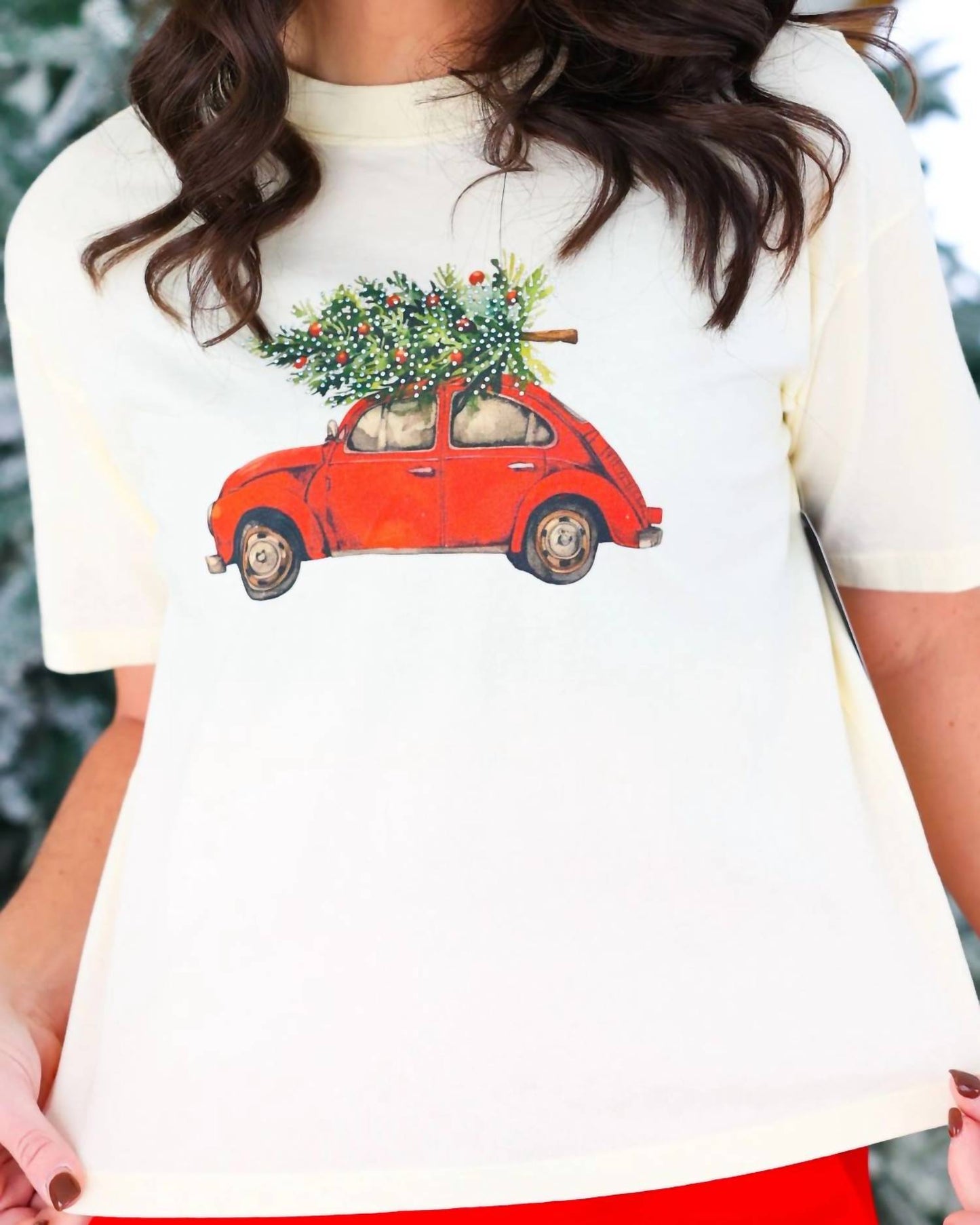 All Us - Holiday Car With Tree Tee