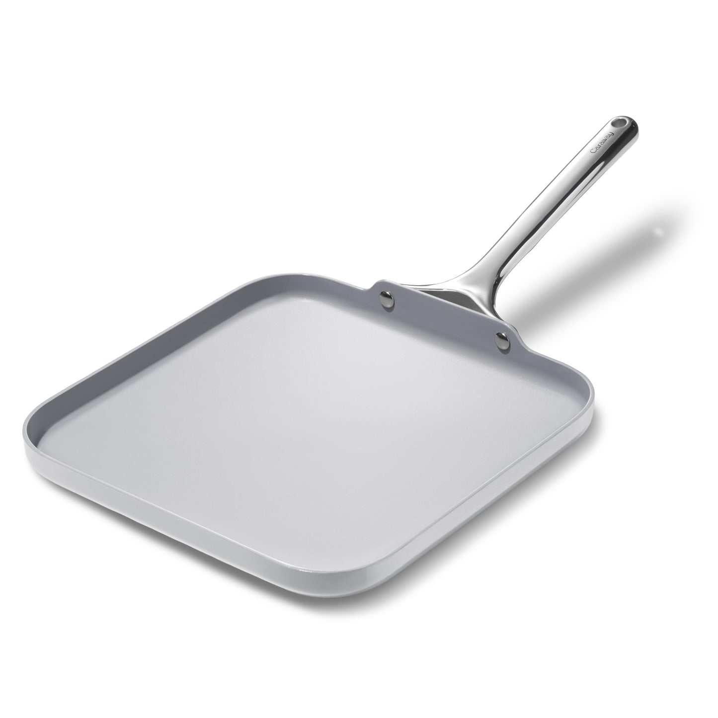 Caraway Square Griddle Pan  11 Square Pan  NonStick Ceramic Coated  Non Toxic PTFE  PFOA Free  Oven Safe  Compatible with All Stovetops  Gray