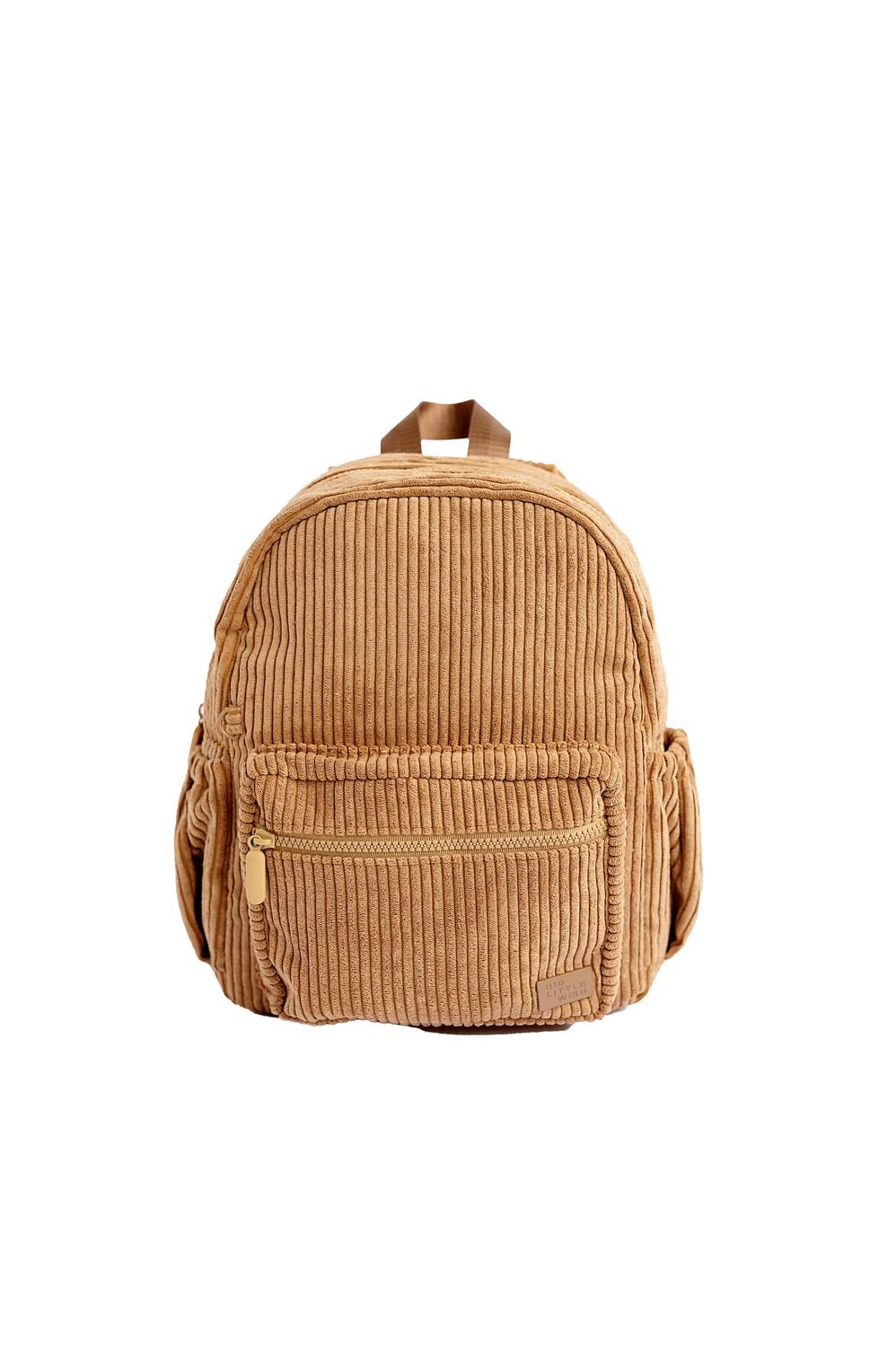 Big Little Wish - Boy's Camel Corduroy Mini Backpack
