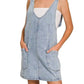 Trendsi - Zenana Denim Overall Mini Dress