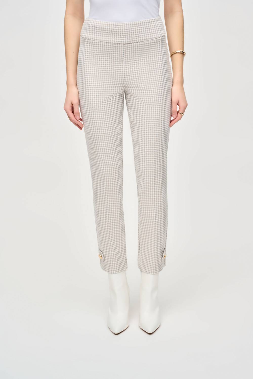 Joseph Ribkoff - High Rise Bohemian Houndstooth Trousers