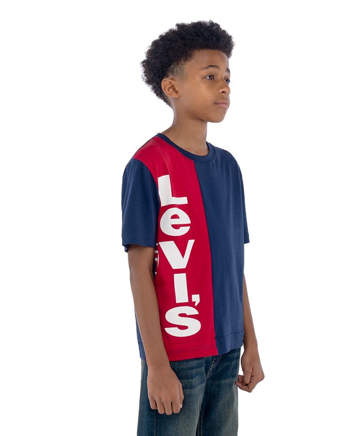 Levi's Toddler Boy's Colorblocked Vertical Logo T-Shirt Blue Size 2T