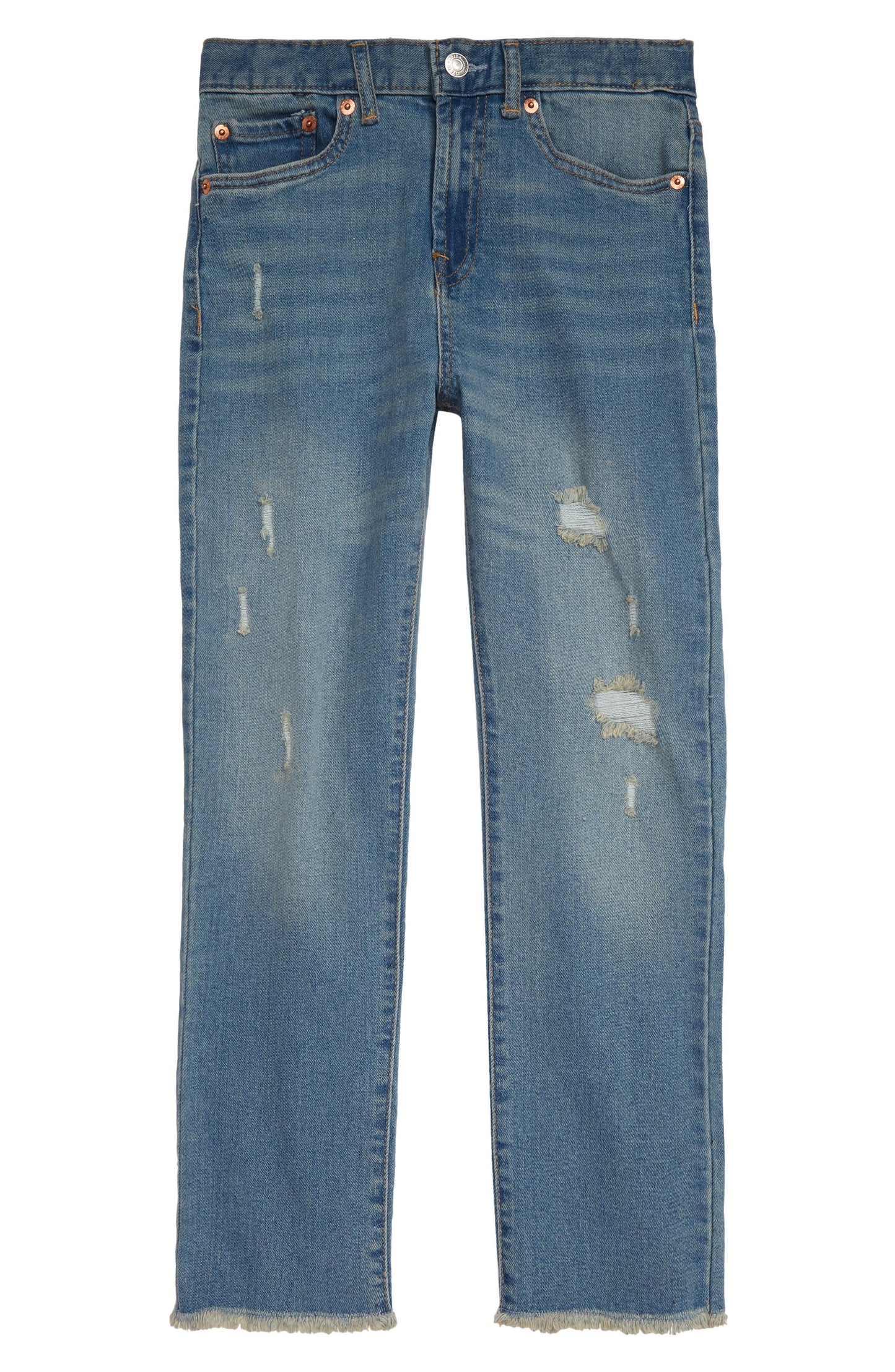 Levi's High Waist Straight Leg Jeans for Girls - Size 14 Blue