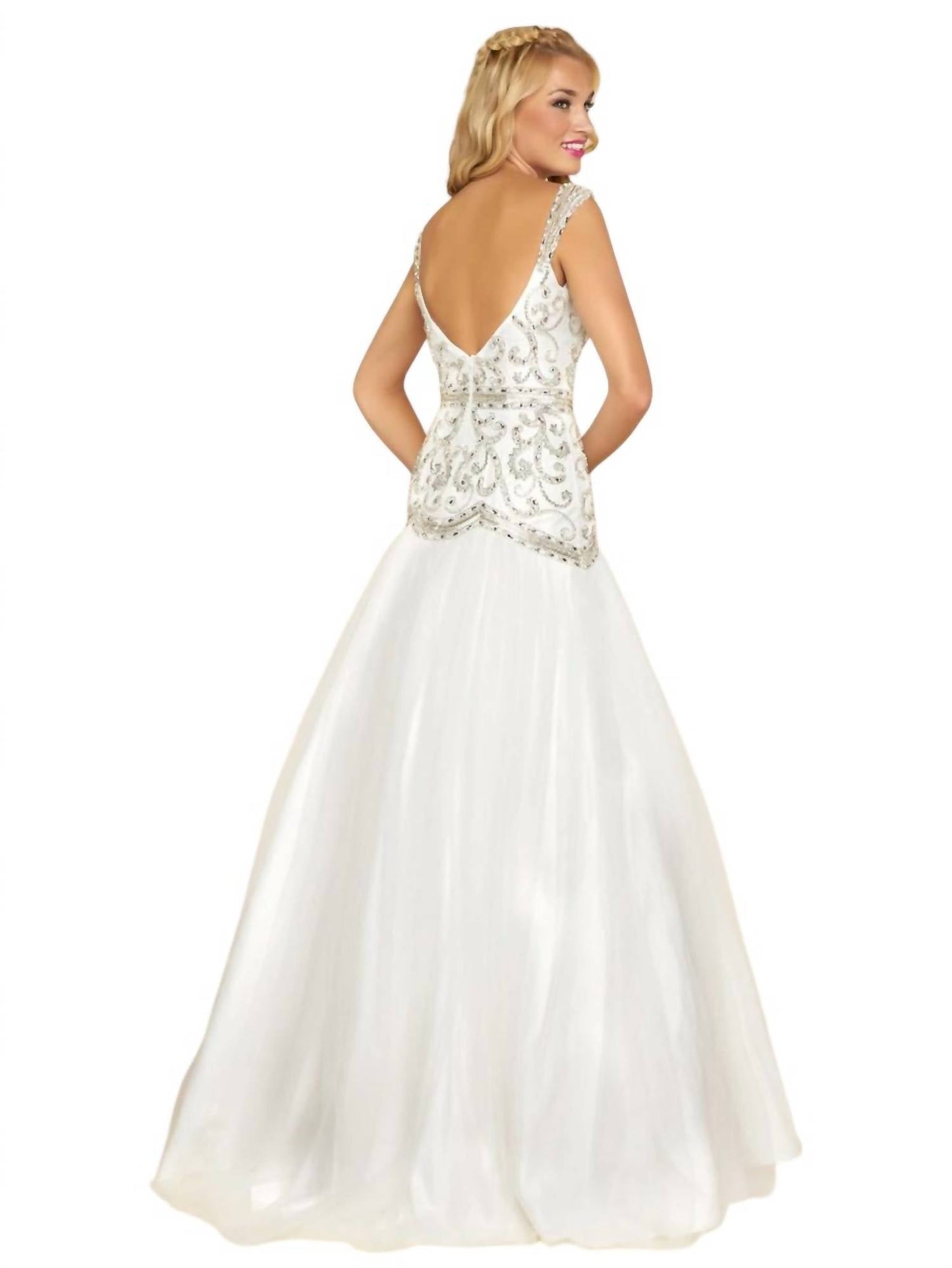 Mac Duggal - Beaded Bodice Fit and Flare Ball Gown