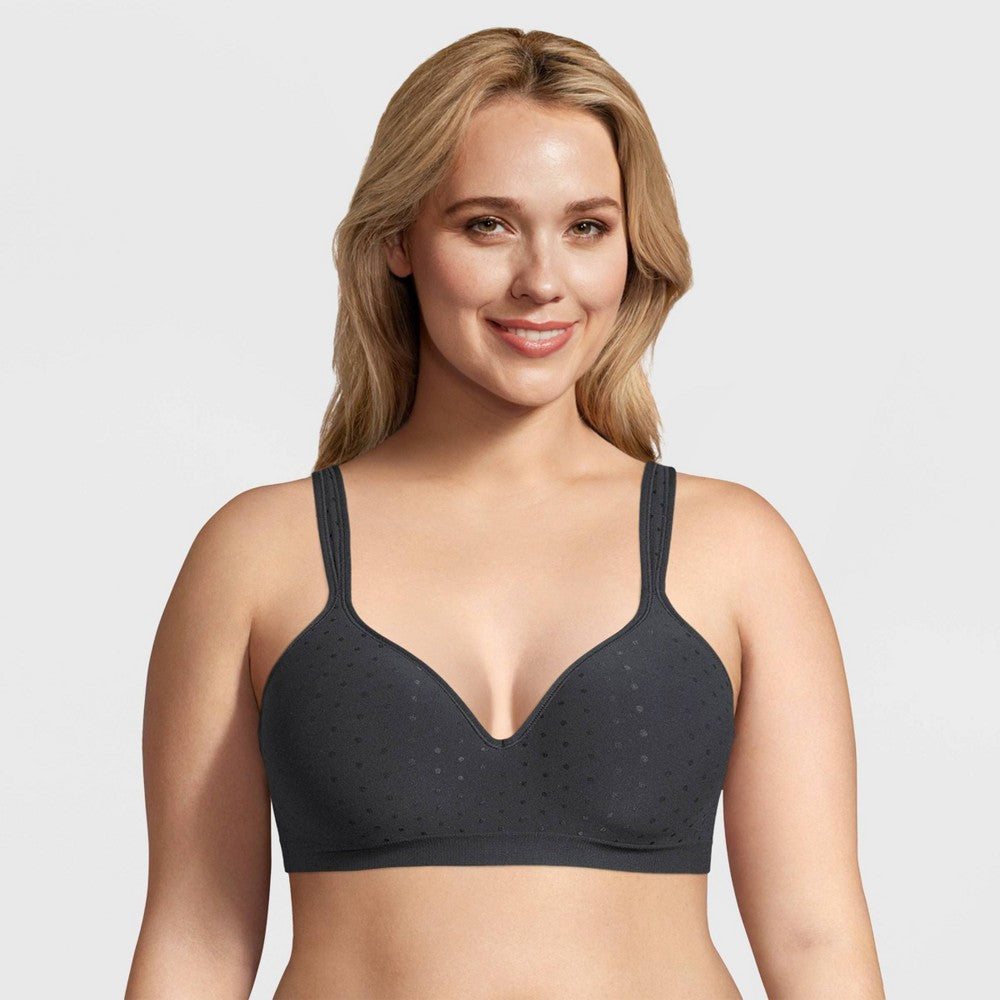 Beauty by Bali Women's Foam Wirefree Bra B540 - Black Dot 42DD