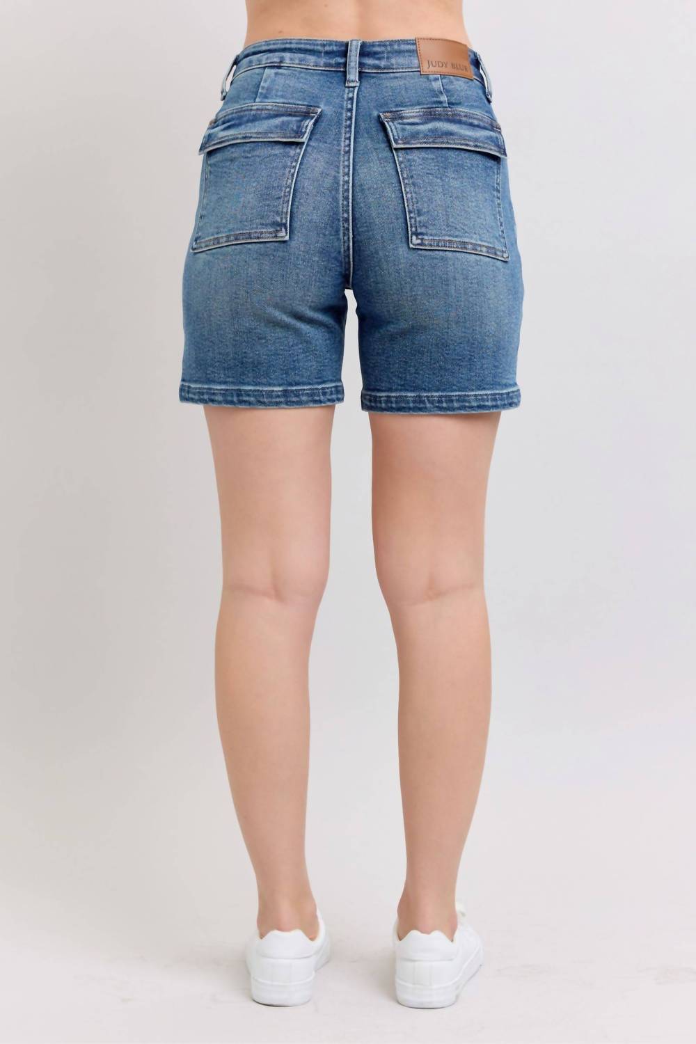 Judy Blue - High Waist Utility Mid Length Denim Short