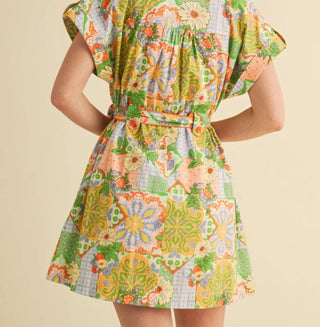 &Merci - Patchwork Button Down Mini Dress