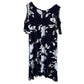 Clara Sun Woo - Women's Cold Shoulder Floral Scoop Neck Dress