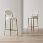 29'' Upholstered Velvet Bar Stools with Backrest & Footrest - Set of 2