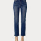Risen - Women's Mandie Curvy Mid Rise Ankle Straight Slim Jeans