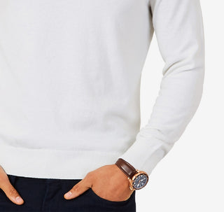 Nautica Men's Navtech Performance Classic Fit Soft V Neck Sweater White Size XX-Large