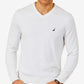Nautica Men's Navtech Performance Classic Fit Soft V Neck Sweater White Size XX-Large
