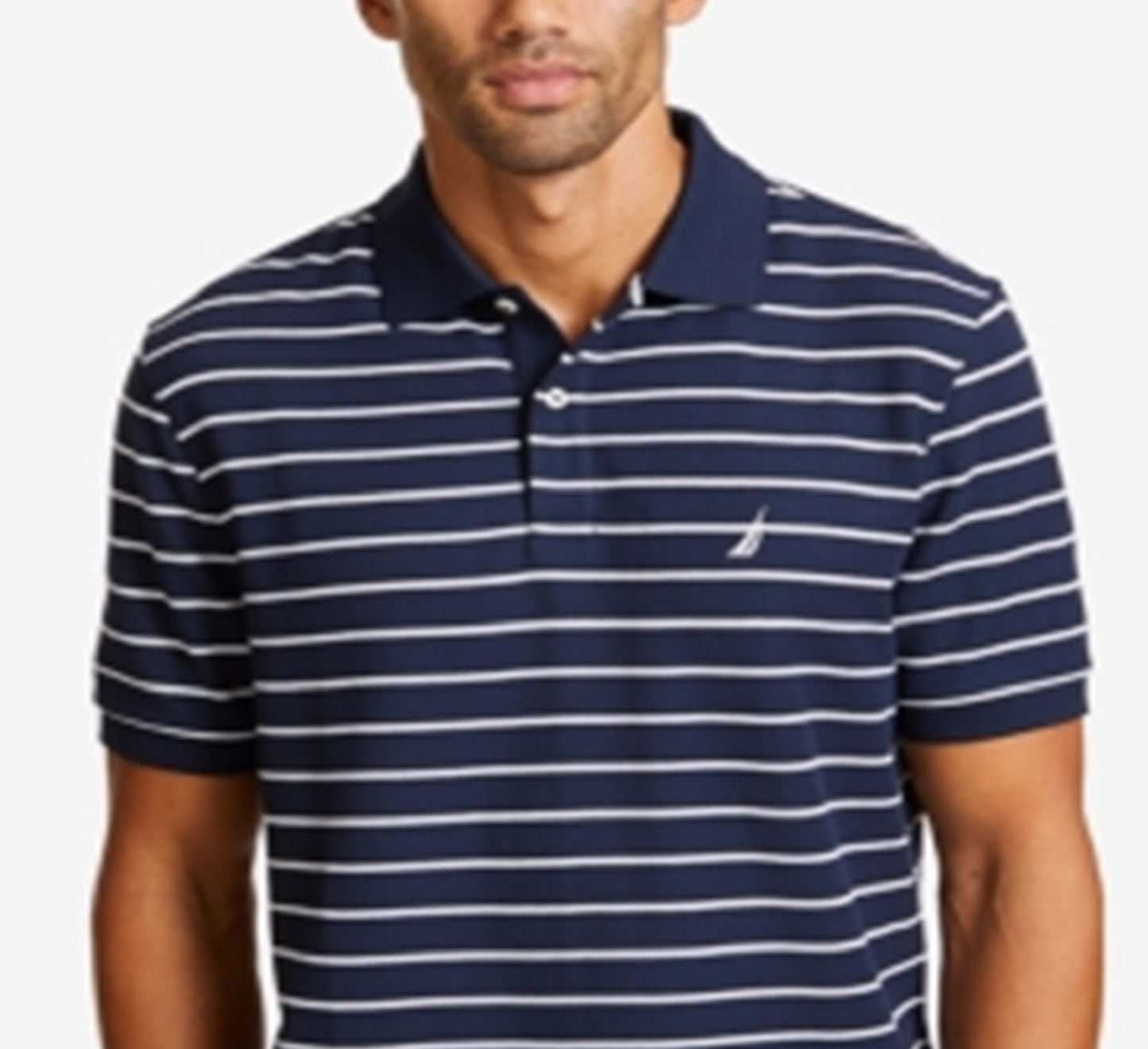 Nautica Men's Striped Deck Polo Shirt Blue Size XX-Large