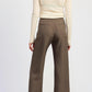Emory Park - Straight Leg High Waist Buckle Trousers