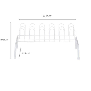 ClosetMaid 1039 Lightweight 9 Pair Freestanding Wire Shoe Rack Organizer, White