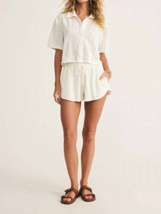 Z Supply - Madrid Knit Eyelet Button Up Top