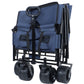 3-in-1 Convertible Folding Wagon Cart with Bench Seat & Storage